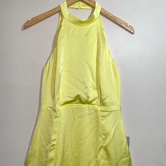 Lulus Perfect Polished Halter Dress in Yellow Sz. Small - Picture 12 of 17